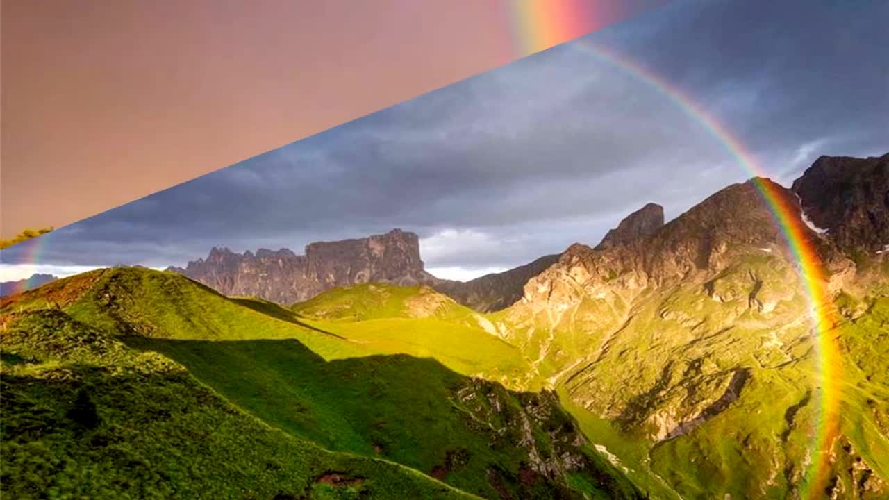 Rainbow beautiful scenery