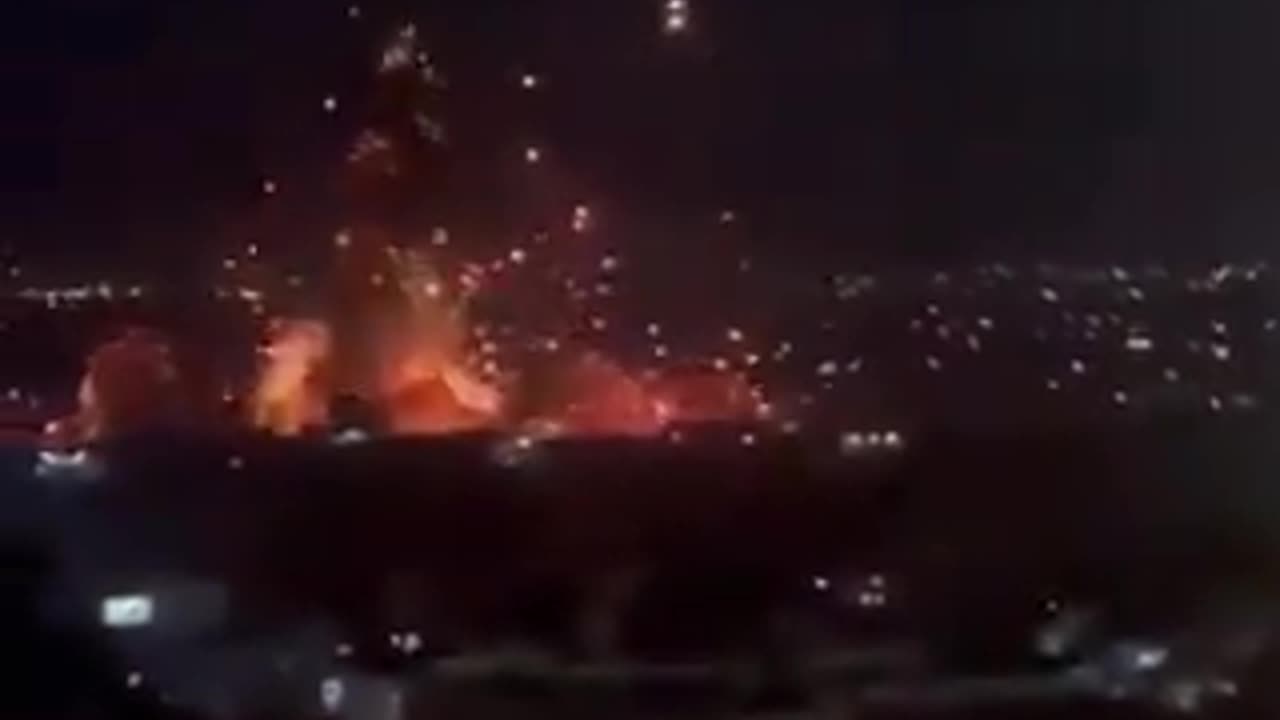 Footage shows a Hezbollah site in eastern Lebanon exploding after being struck