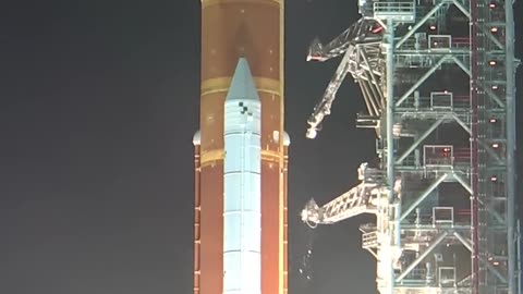 NASA's Artemis Rocket Launch from Launch Pad 39b Perimeter