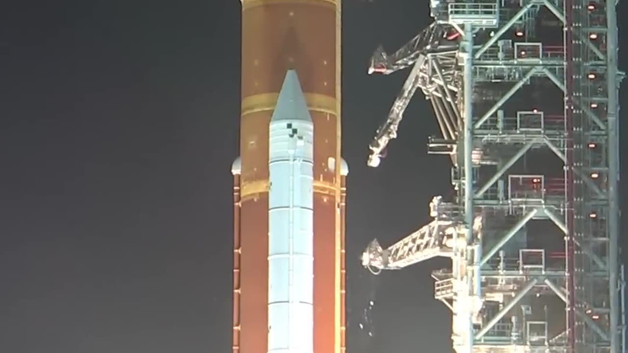 NASA's Artemis Rocket Launch from Launch Pad 39b Perimeter