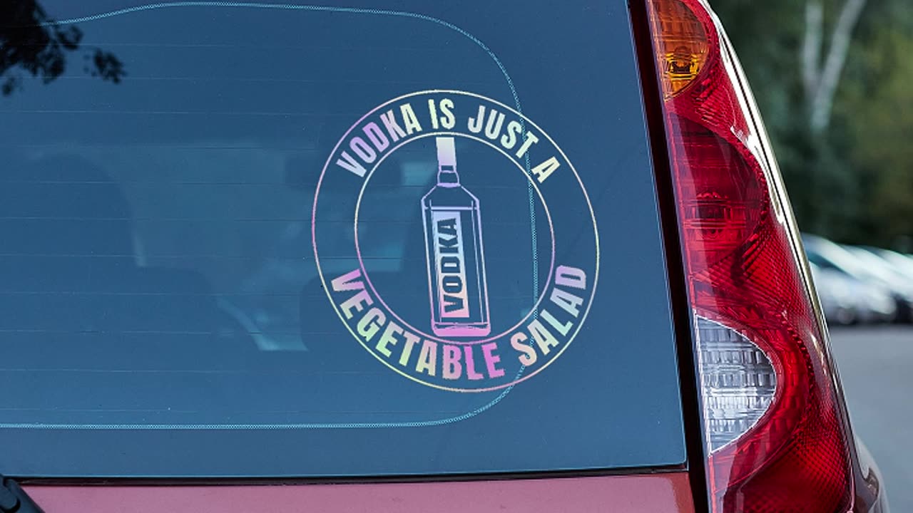 Vodka is just a vegetable salad vinyl decal