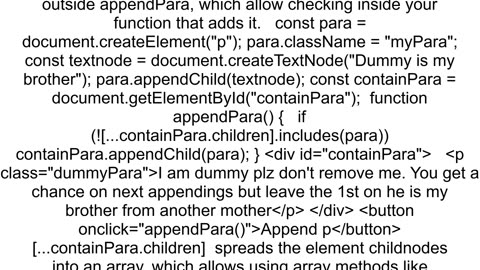 How to check a element is appended or not in JavaScript