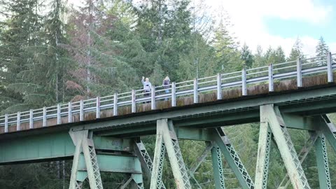 Waving Hi from High Steel Bridge