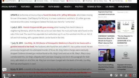 Proof they will Kill Doctors Trying to Expose Cancer