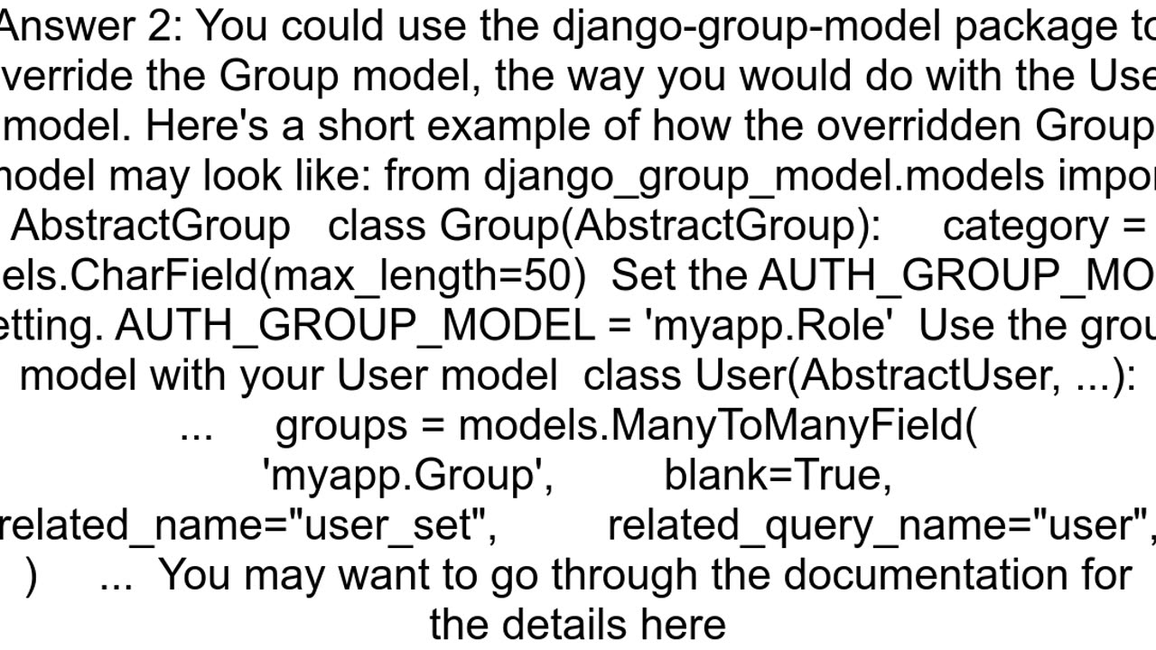 Customize Django Group Model