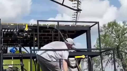 Parking Helicopter On A Truck