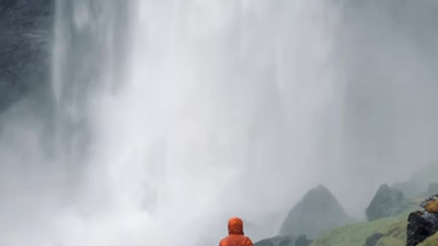 Man in front of nature