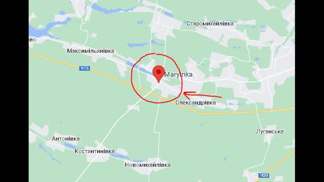 The town of Maryinka in Donetsk oblast has been partially taken by the Russian Forces.