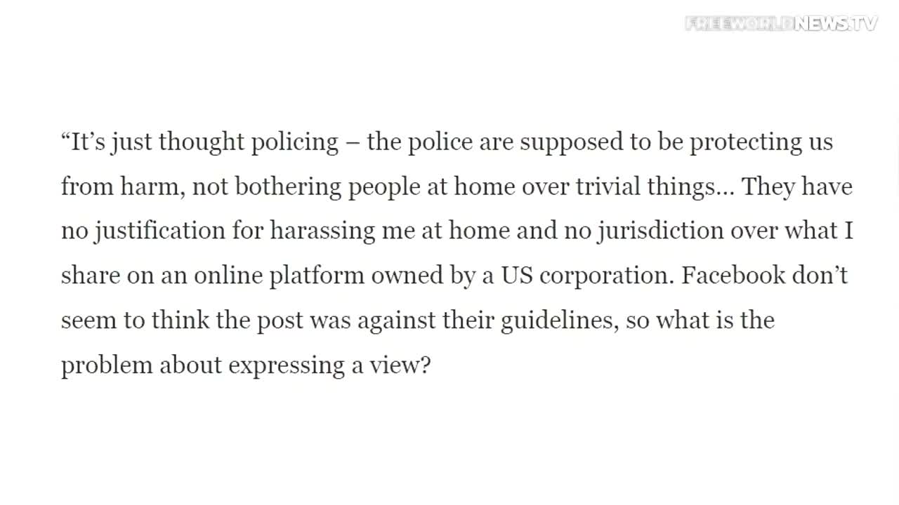BREAKING : UK Man Gets Police Visit For Saying Trans Rights Are Boring