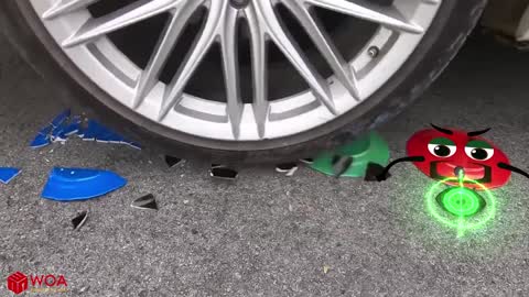 Crushing Crunchy & Soft Things by Car | Experiment Doodles: Car vs Fish,Coca-Cola,Ball