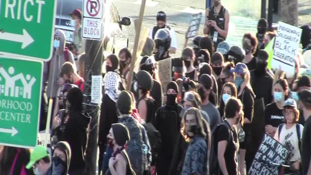 Antifa/BLM Riot/Protest outside Portland Police Association building 7-13-2020 Part 1