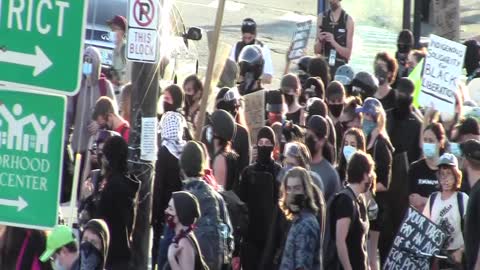 Antifa/BLM Riot/Protest outside Portland Police Association building 7-13-2020 Part 1