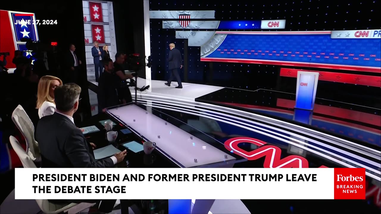 WATCH- Biden And Trump Leave The Debate Stage After First Presidential Debate