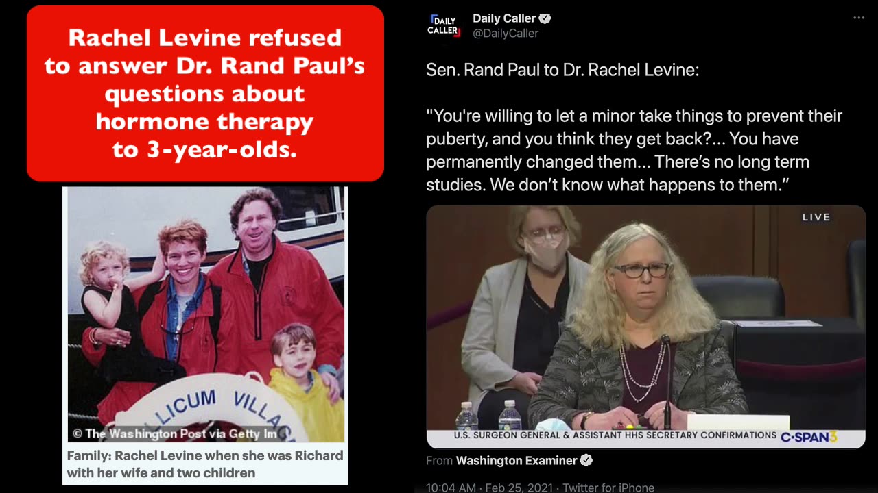 Rachel Lavine refusing to answer Rand Paul questions about Trans Drugs