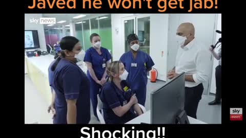 NHS doctor tells Sajid Javed he won't get jab!