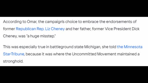 Ilhan Omar Calls Out Kamala Harris Campaign For Courting Liz Cheney