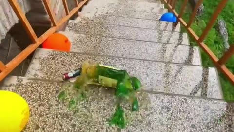 Glass bottles breaking ⚠️! #breakingglass