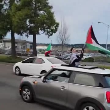 Pro-Palestine protesters blocked the entrance to Portland’s PDX airport.