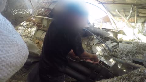 Al-Qassam Brigades targeting enemy concentrations east of the city of Khan Yunis