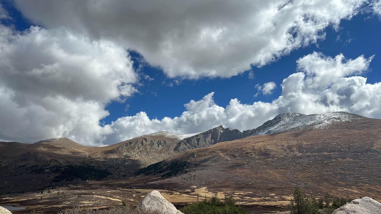 Mountain and clouds