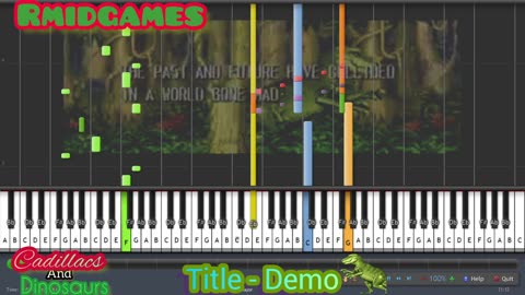 Cadillacs And Dinosaurs - Intro ~ Title Piano ( Midi )