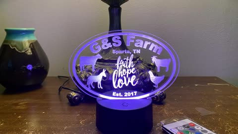 Acrylic LED Light Engraved with the 60watt CO2 Laser