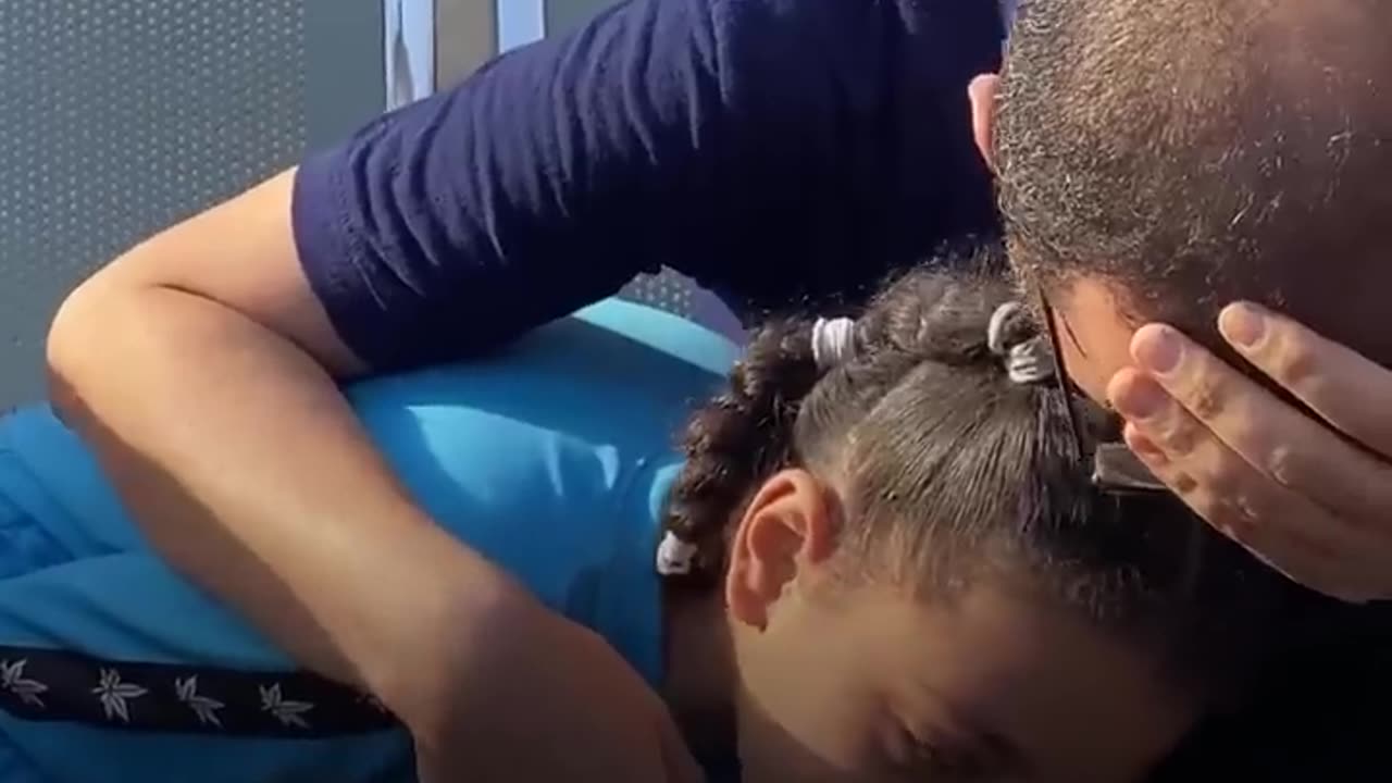 Palestinian girl breaks down after her mother is killed