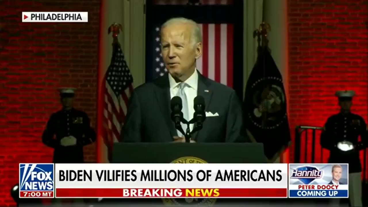 Joe Biden hate speech against Trump supporters from state of the nation Sept 1 2022