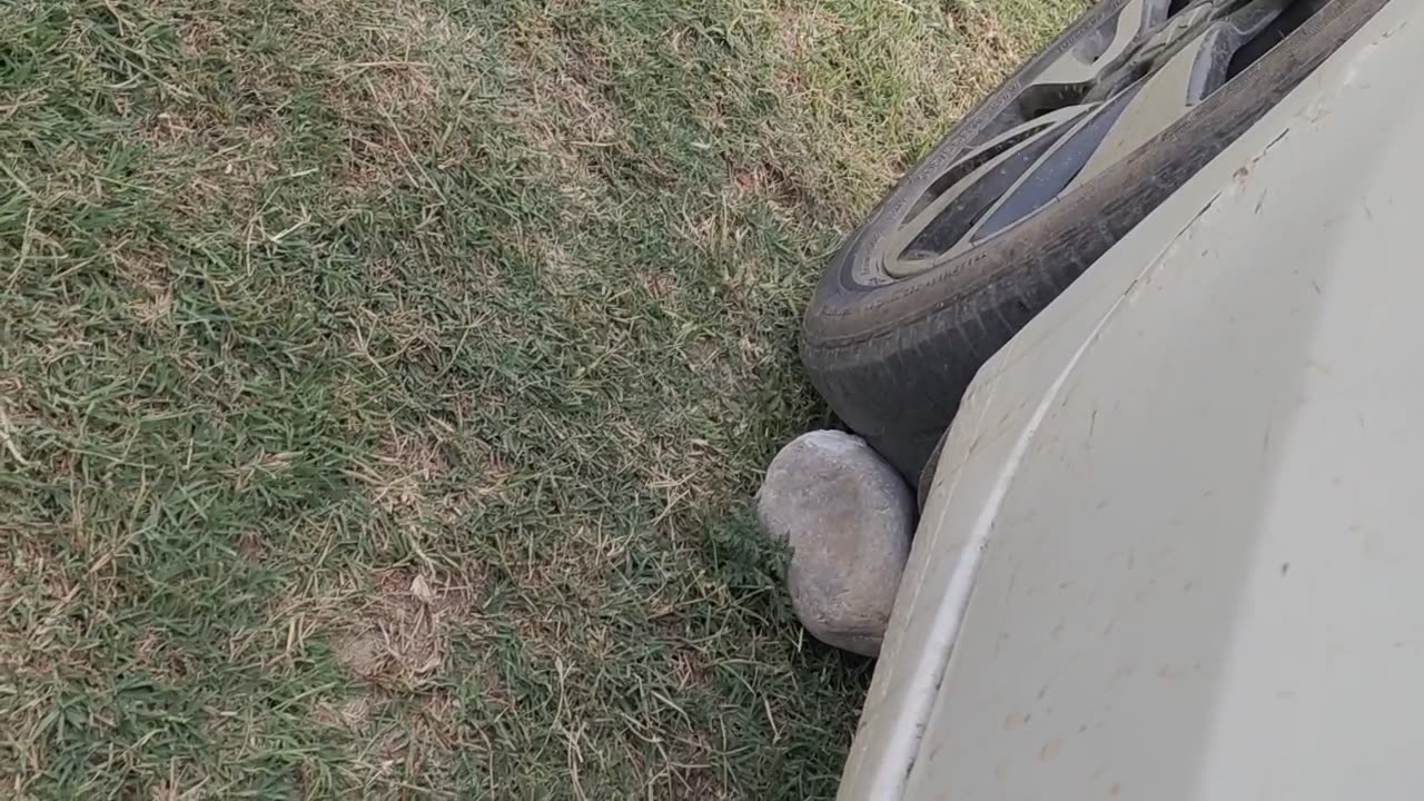 Stone under Car