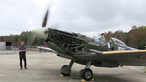 Spitfire MK XVI - First Engine Run in 17 Years!