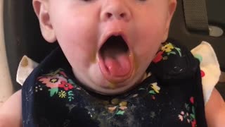 Baby Delivers Hilarious Expression After Trying Kale