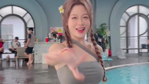 sexy dance before swimming