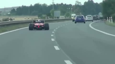 Formula Car on a Public Highway in the Czech Republic - Awesome CAR