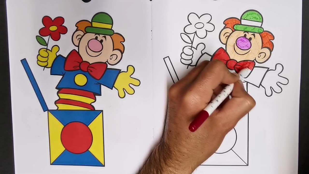 My first coloring Book: Happy Clown coloring