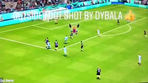 Outside foot shot by dybala