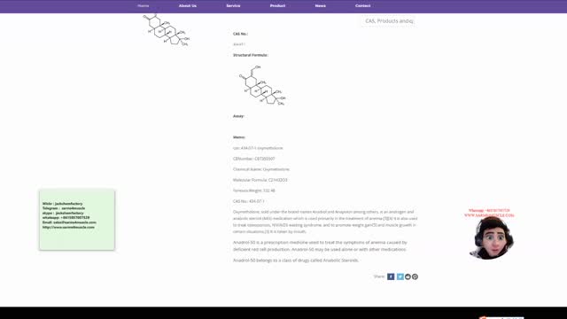 cas: 434-07-1 oxymetholone ANADROL-50