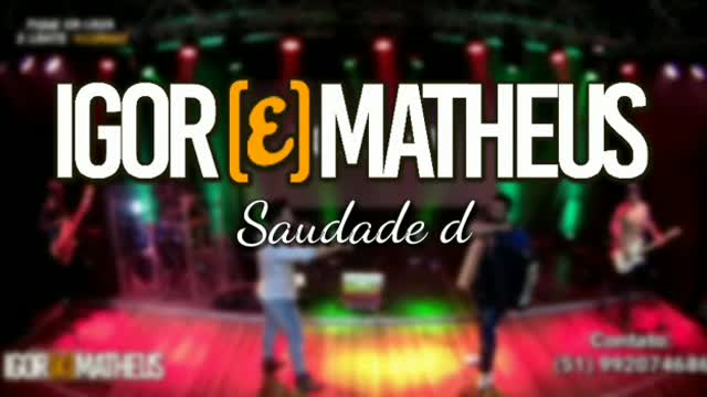 Saudade da minha terra - Igor e Matheus (COVER)