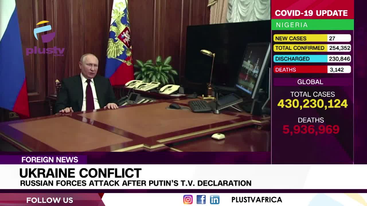 Ukraine Conflict: Russian Forces Attack After Putin’s T.V. Declaration | FOREIGN