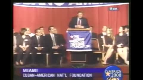 1999: Donald Trump speaks at the Cuban American National Foundation