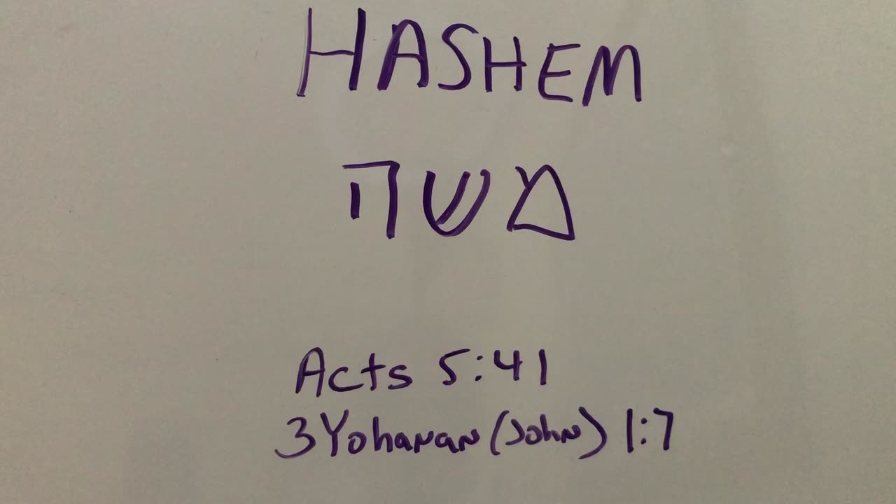 The Mysteries of God’s Word-Is “The Name” HaShem biblical?