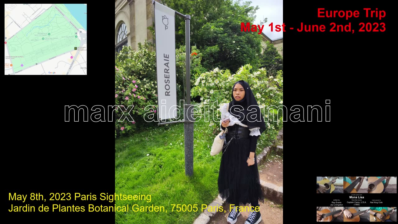 May 8th, 2023 - 15b Jardin des Plantes (Garden of Plants), 75005 Paris, France.