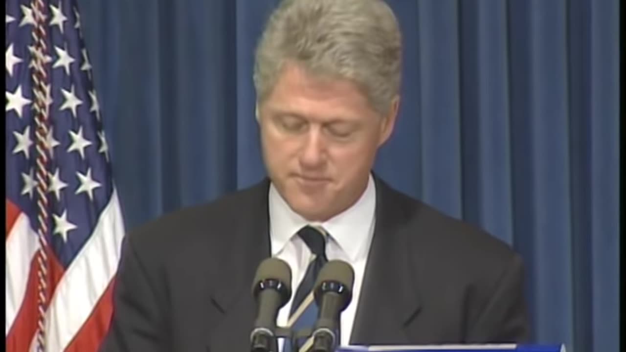 Pharaoh Clinton 1995 Pays Homage to MK Ultra, Proudly Signs the New Eugenics Known as Bioethics into Law