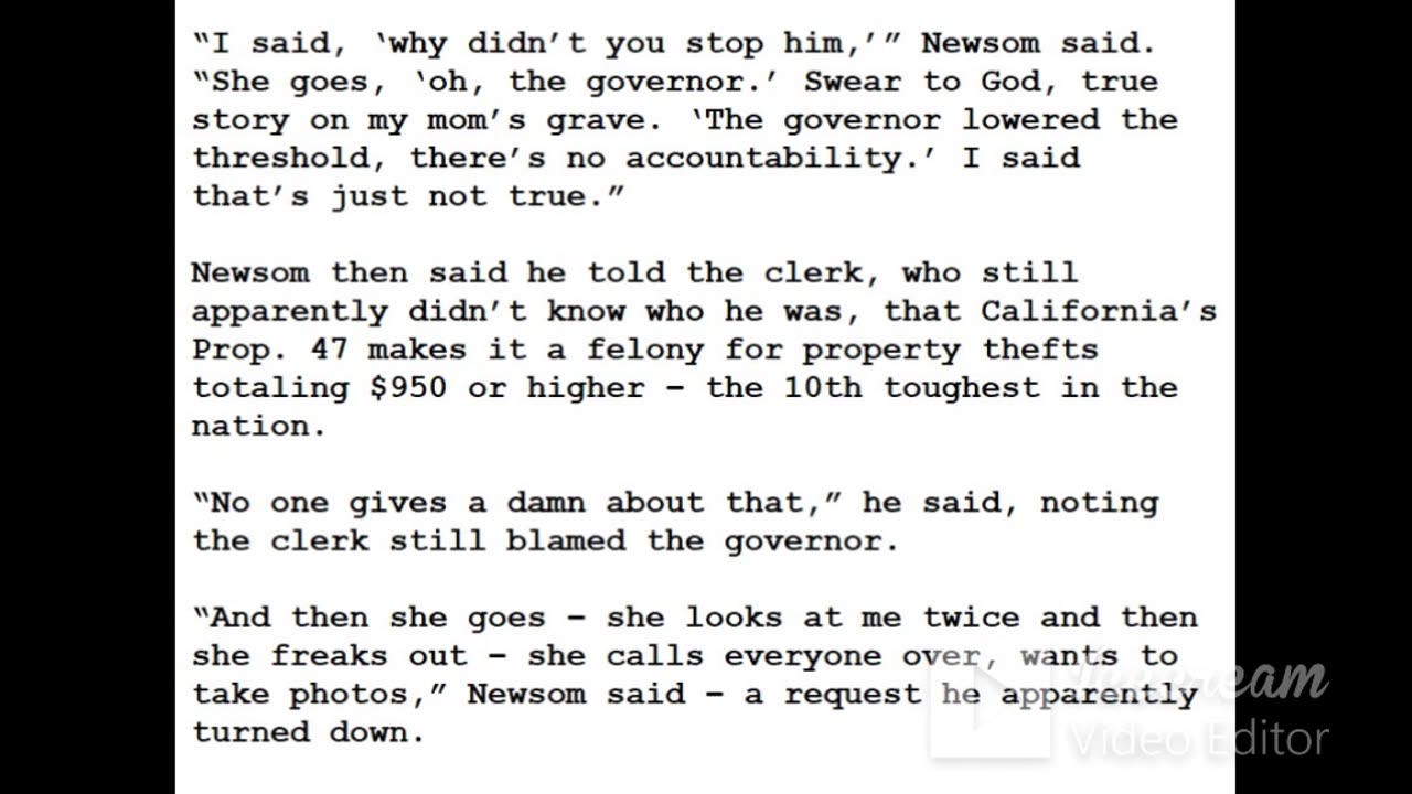 24-0131 - Gavin Newsom Recalls Clerk Blamed Him for Retail Theft