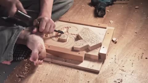 Wood Carving Dragon| To use technic of Japanese traditional wood carving| Woodworking-15