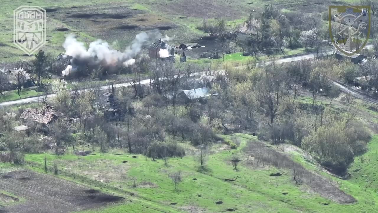 Ukrainian Drone Finds Russian Ammo Dump(Adam Group)