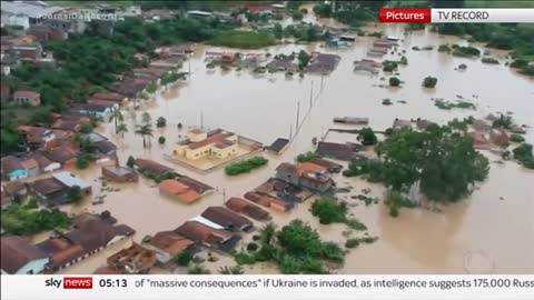 Weather Events 2021 - Deadly floods and landslides (Brazil) - Sky News - 13th December 2021