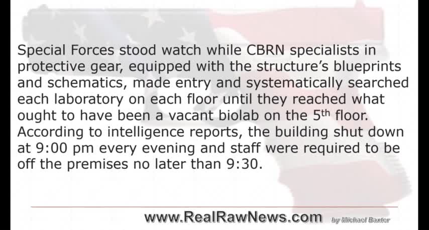 US MILITARY DESTRQYS US CQVID RESEARCH LABQRATQRY