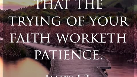 Daily Bible Verse - James 1:3