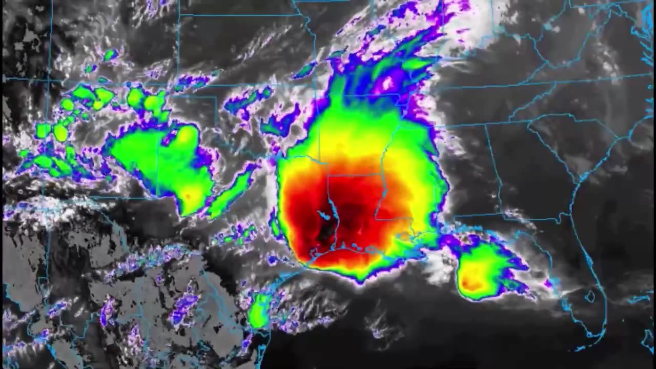 HAARP controlled weather bomb rips thru the red state of texas...