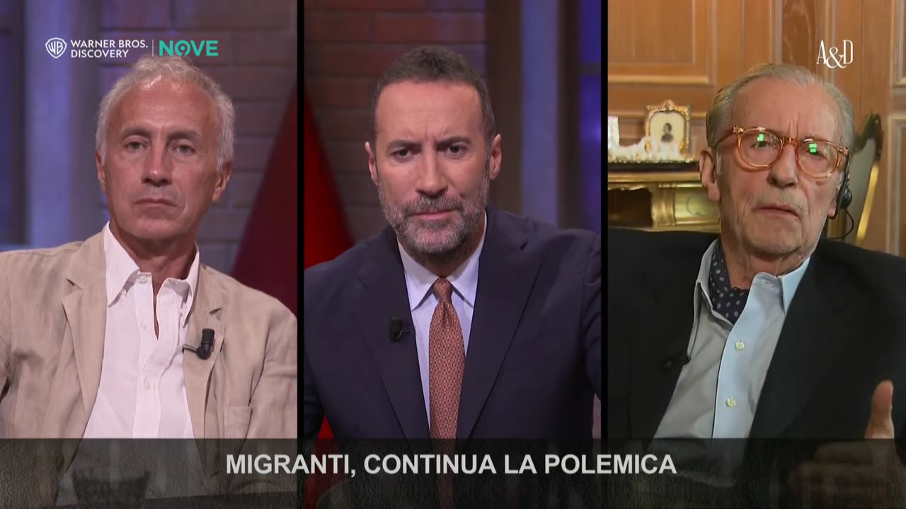 Vittorio Feltri in tv commenta questione sbarchi di migranti clandestini del Governo di Lady Aspen Giorgia Meloni TUTTI I POLITICI SONO SCHIAVI E SERVI DEI BANCHIERI.Giorgia Meloni non è una patriota e non fa gli interessi del popolo,ma dei suoi padroni